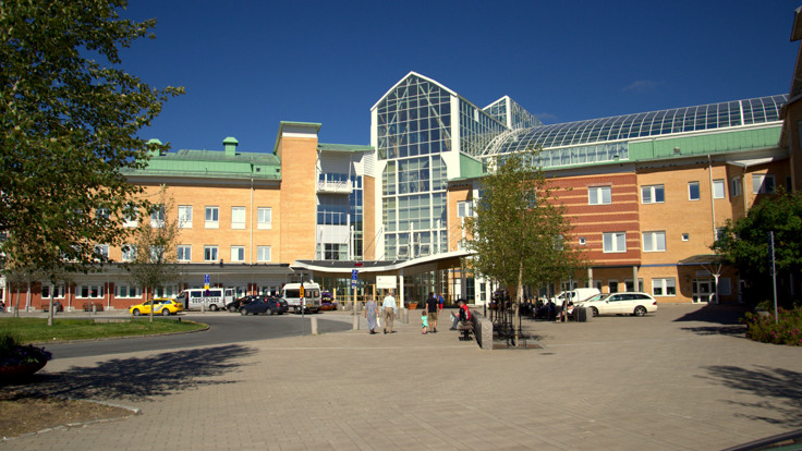 Exteriörbild på Sunderby sjukhus