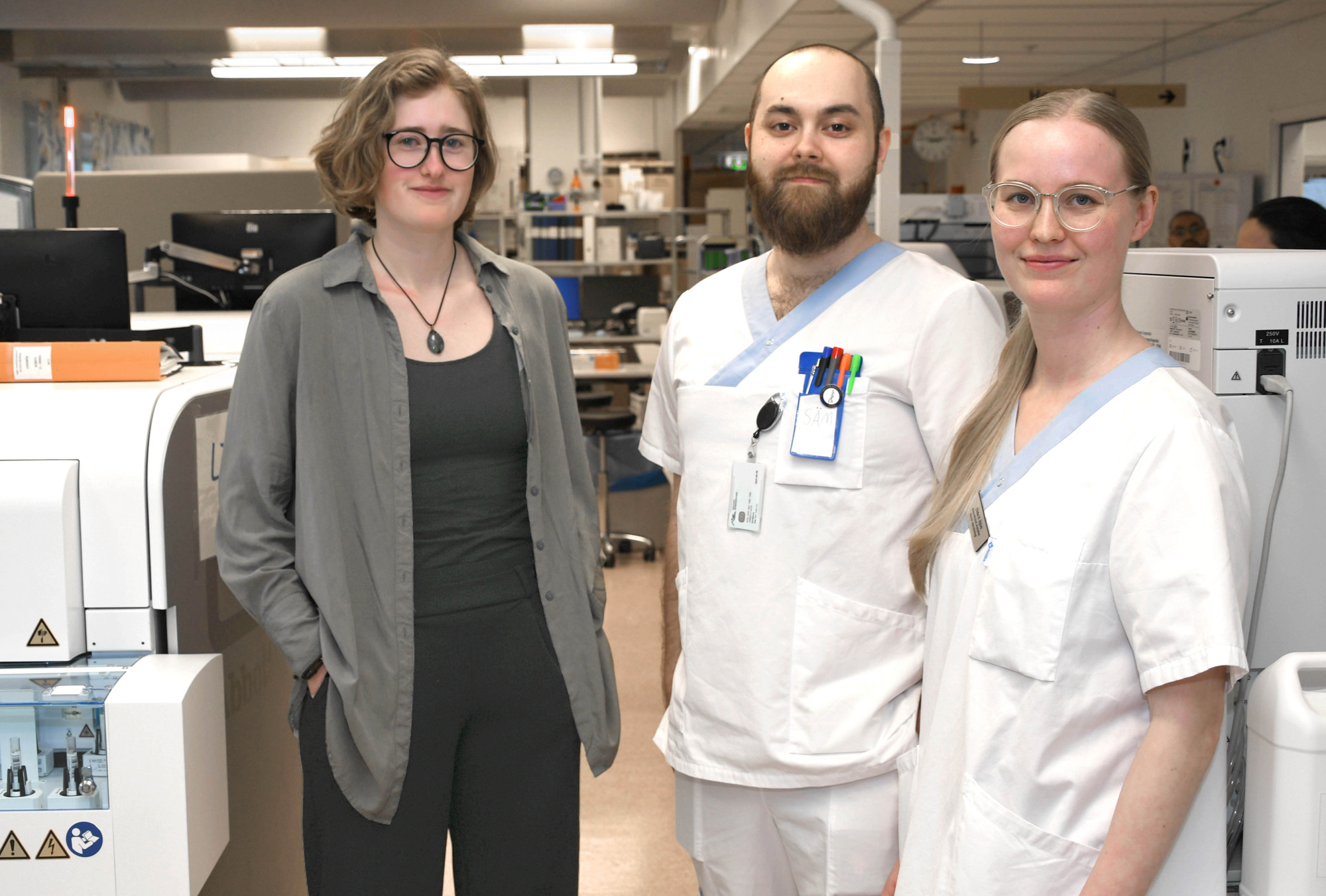 Biomedicinska analytikerna Julia Gr&ouml;nlund, Pite&aring; sjukhus, samt Sam Holmberg och Elida Bj&ouml;rk, Sunderby sjukhus, har alla rekryterats med st&ouml;d av studief&ouml;rm&aring;n.