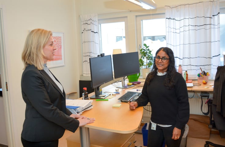 Ulrika Sundquist tillsammans med Sanna Feltenmark.
