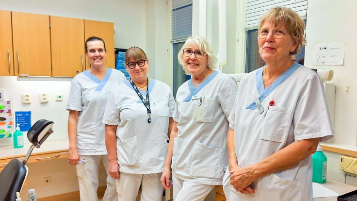 Marie Sommar, Ingrid Lindeberg, Helen Gustavsson, Kerstin Pohjanen, samarbete Folktandvården Stockholm