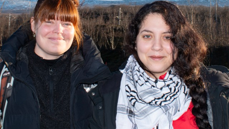 Malin Strömfors och Nourhan Alshhabe, randande läkare, Kiruna
