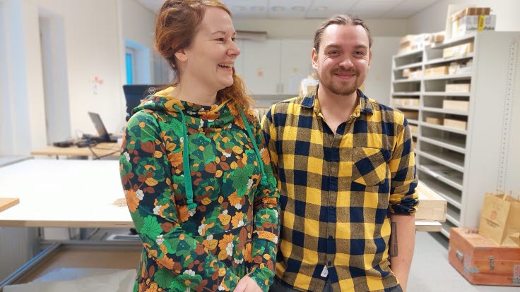 Frida Palmbo Sebastian Lundkvist arkeologer Norrbottens museum