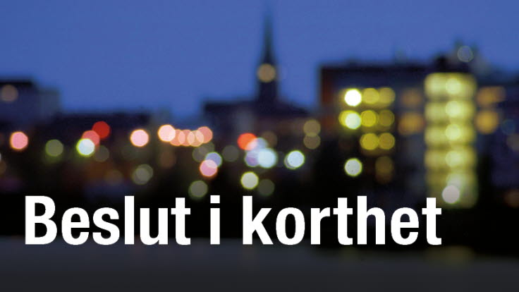 Beslut i korthet